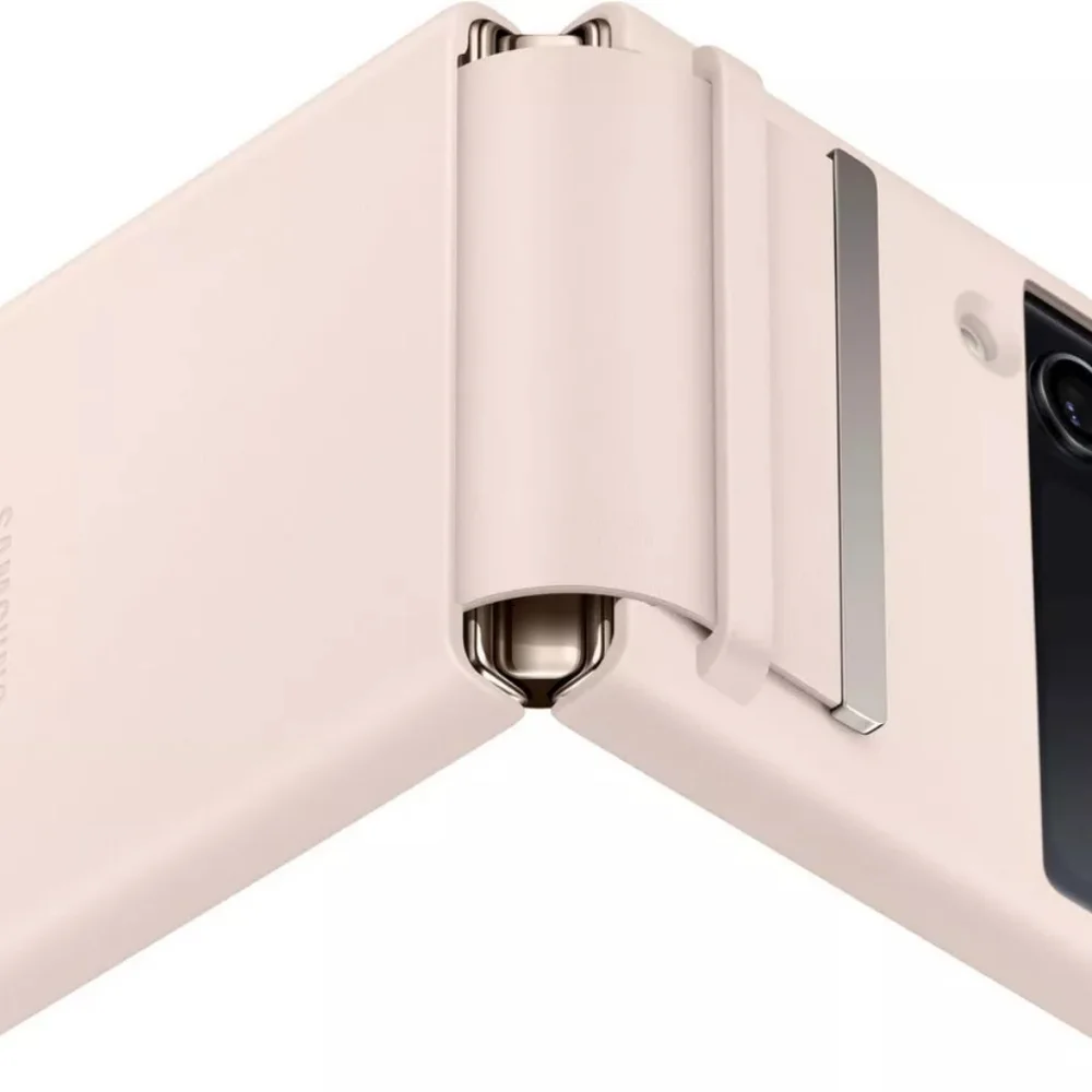 Samsung Flip 4 Leather Case Peach Brand New Never Opened